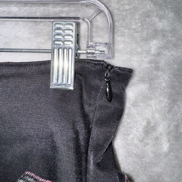 Vintage Candies Y2K Mini Plaid Skirt Size 9 Pink Black Pleated Punk Goth Rock - Picture 3 of 7